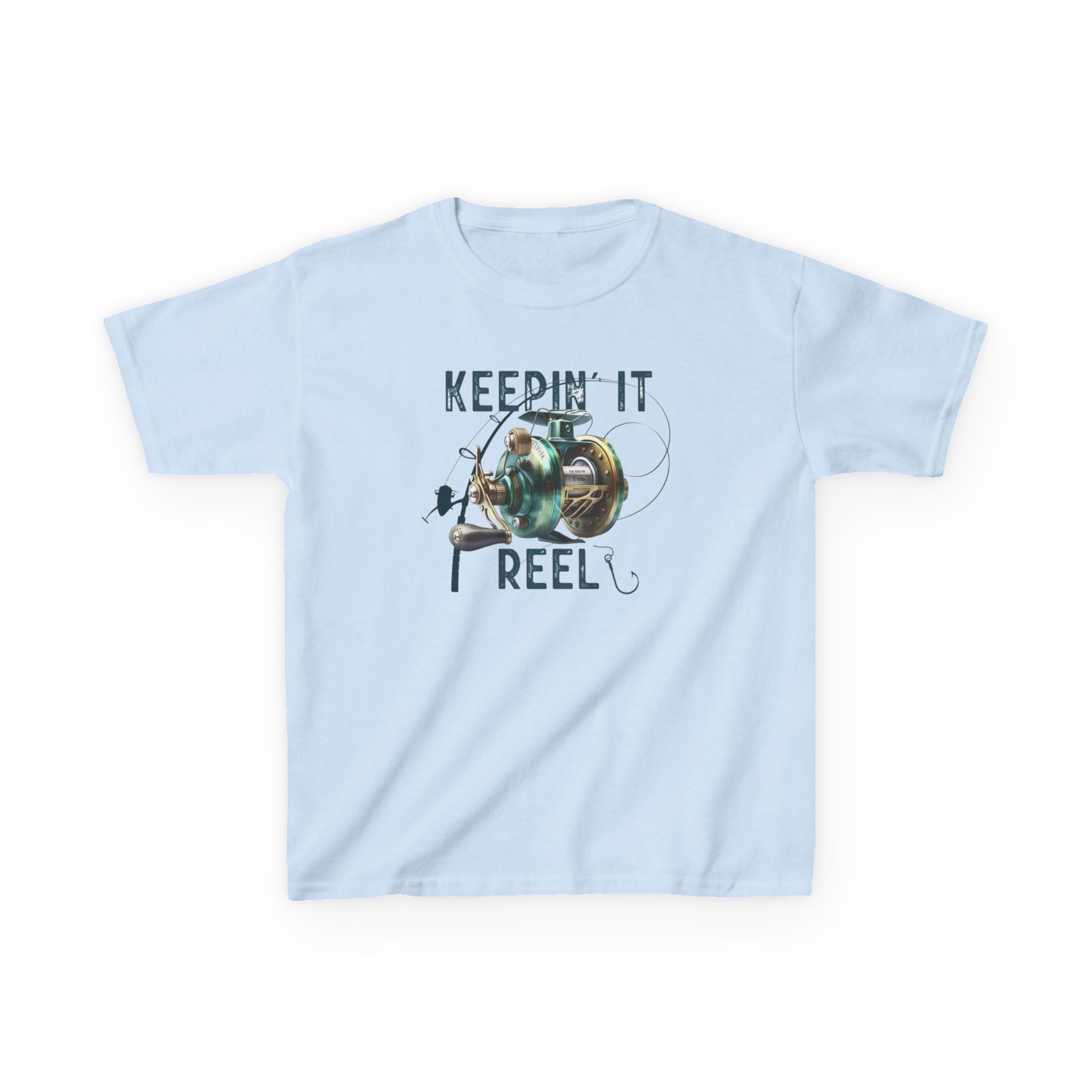 Kids T-Shirt — "Keepin' It Reel" Fishing Graphic Tee