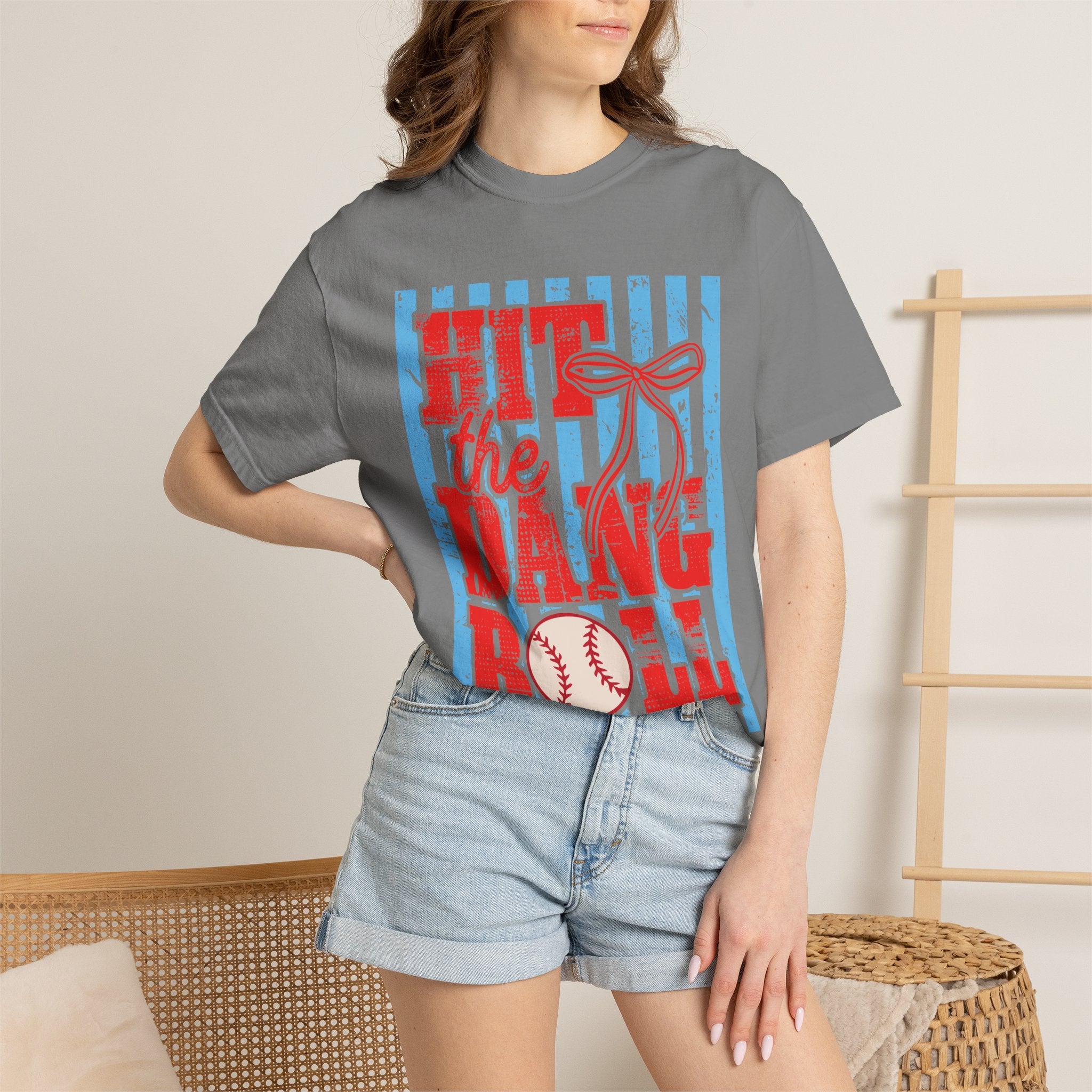 Hit the Dang Ball Baseball T-Shirt — Patriotic Retro Soft Graphic Tee