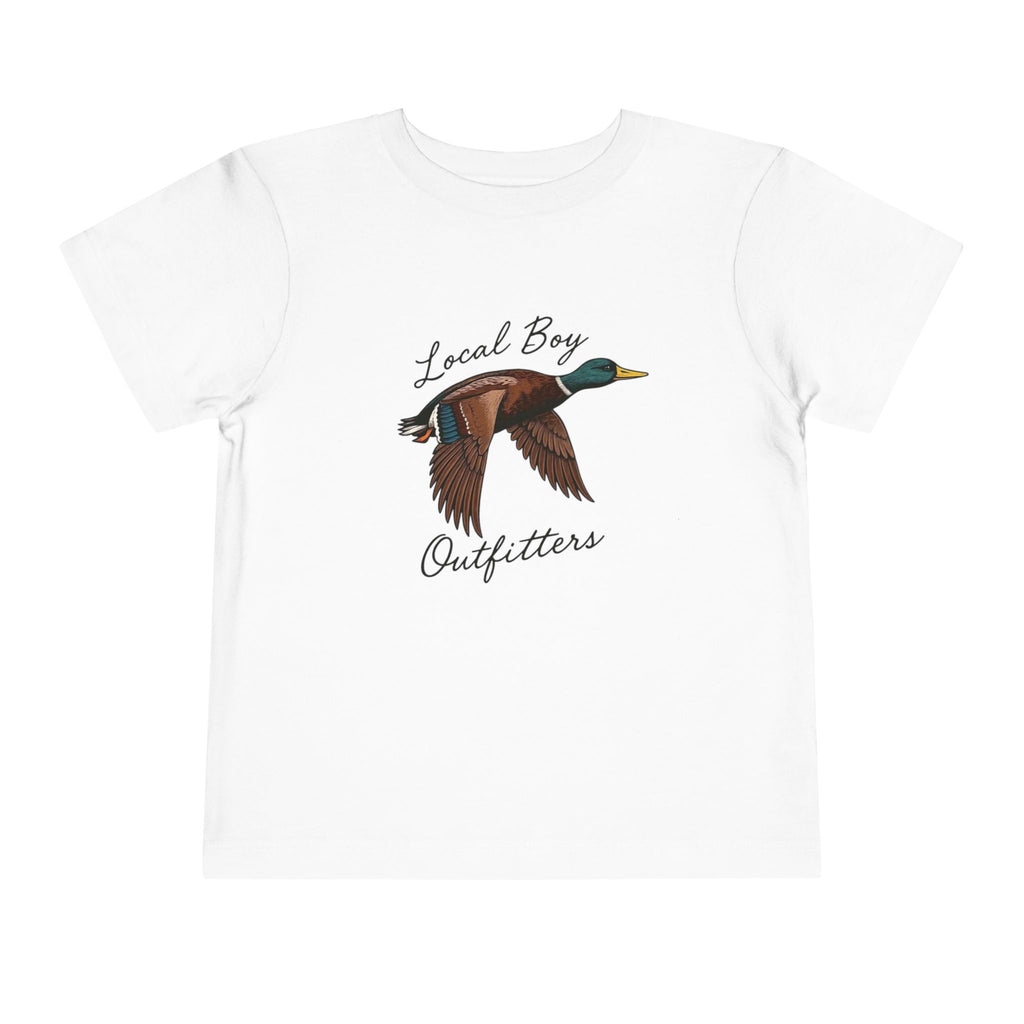 Toddler Tee — "Local Boy Outfitters" Flying Mallard Duck Shirt