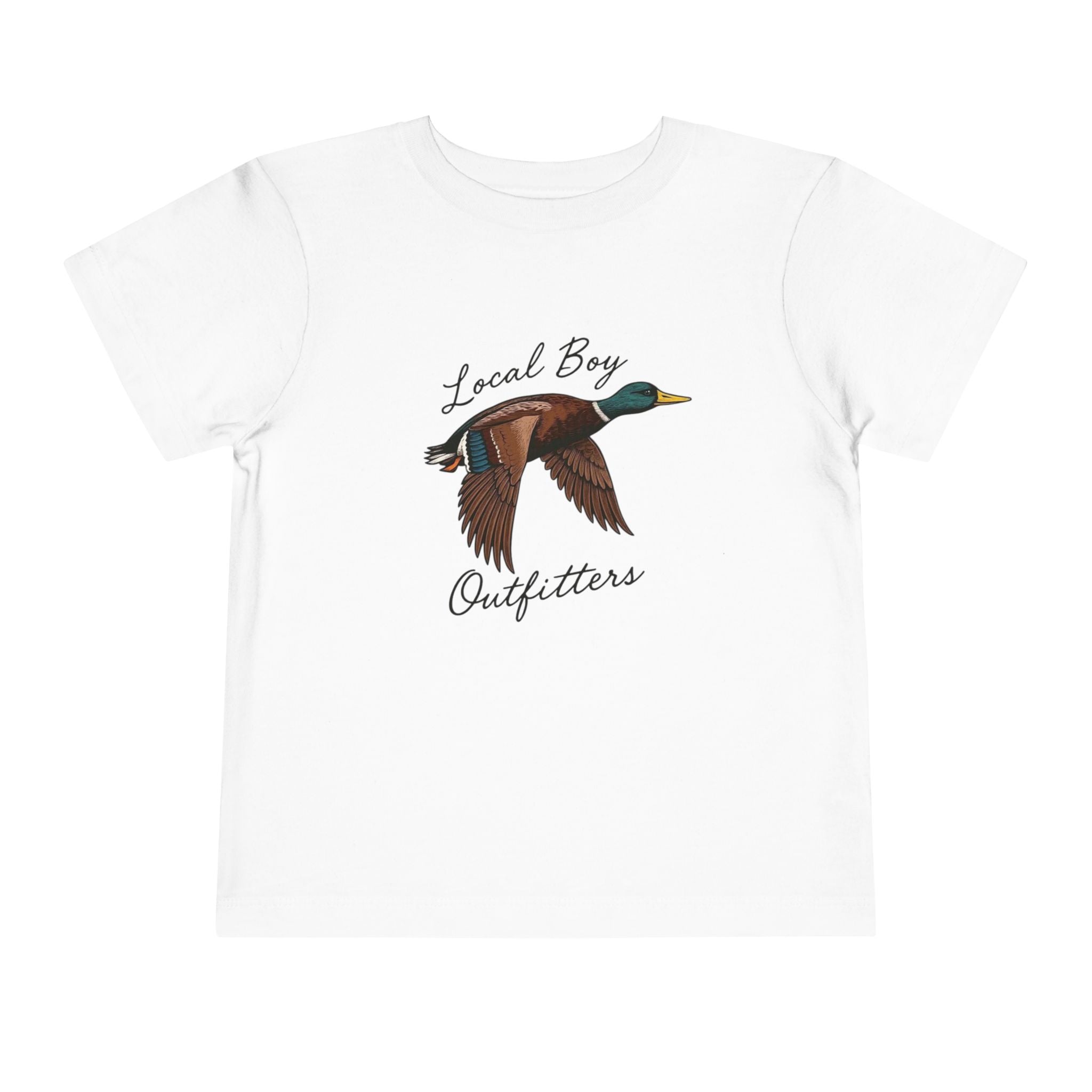 Toddler Tee — "Local Boy Outfitters" Flying Mallard Duck Shirt