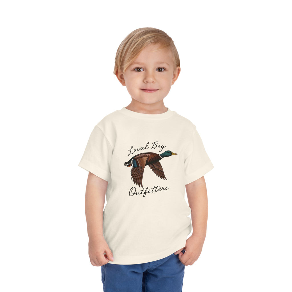 Toddler Tee — "Local Boy Outfitters" Flying Mallard Duck Shirt