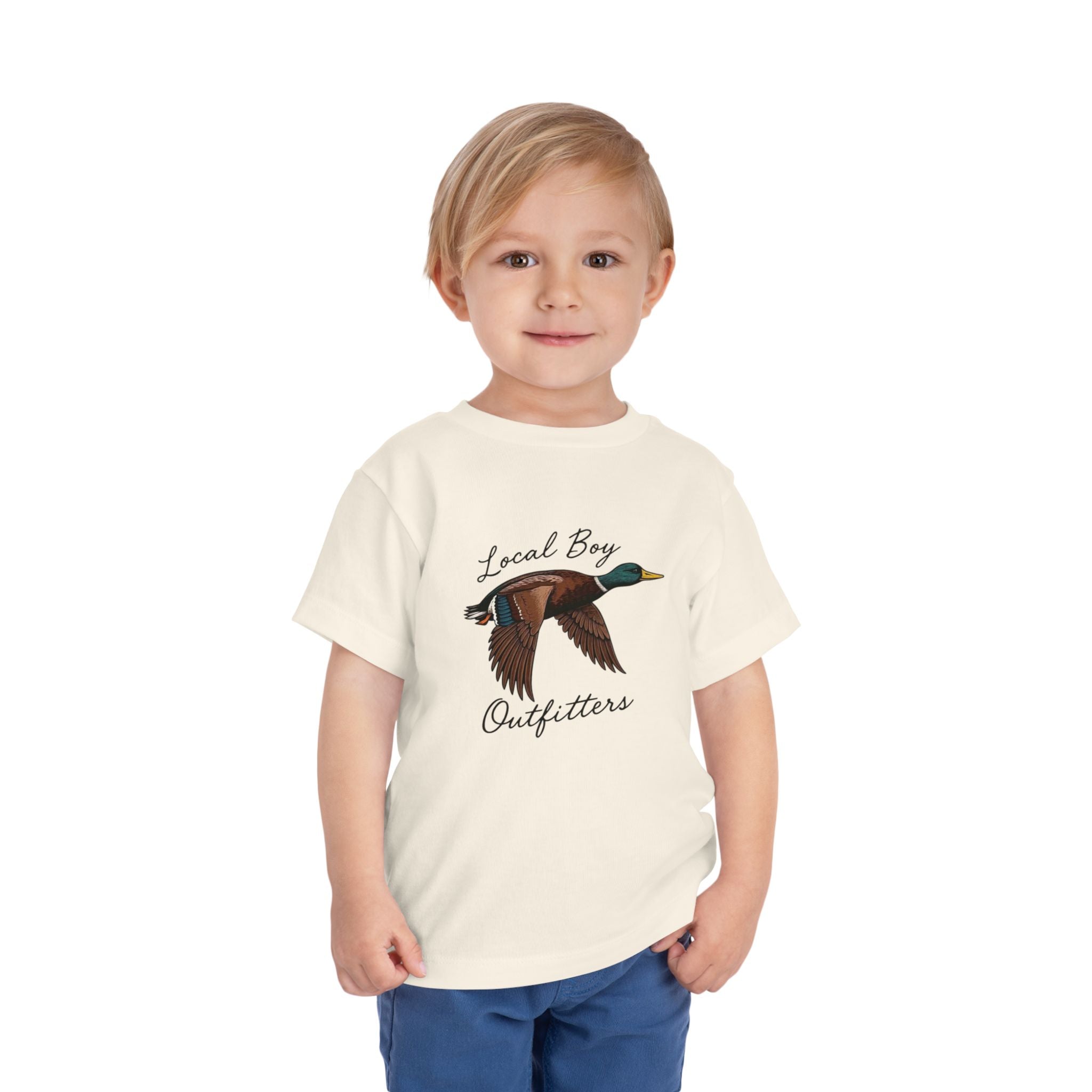 Toddler Tee — "Local Boy Outfitters" Flying Mallard Duck Shirt