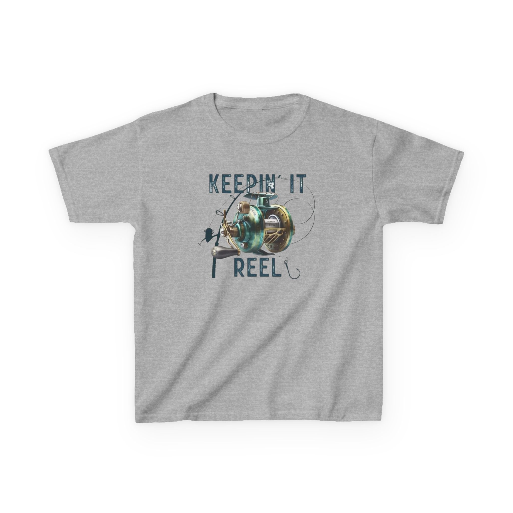 Kids T-Shirt — "Keepin' It Reel" Fishing Graphic Tee