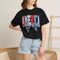 America Ribbon Graphic T-Shirt — Patriotic Fourth of July Tee