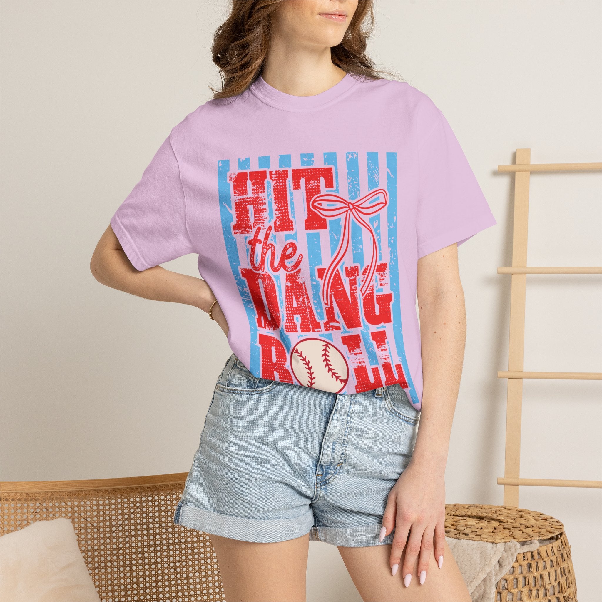 Hit the Dang Ball Baseball T-Shirt — Patriotic Retro Soft Graphic Tee