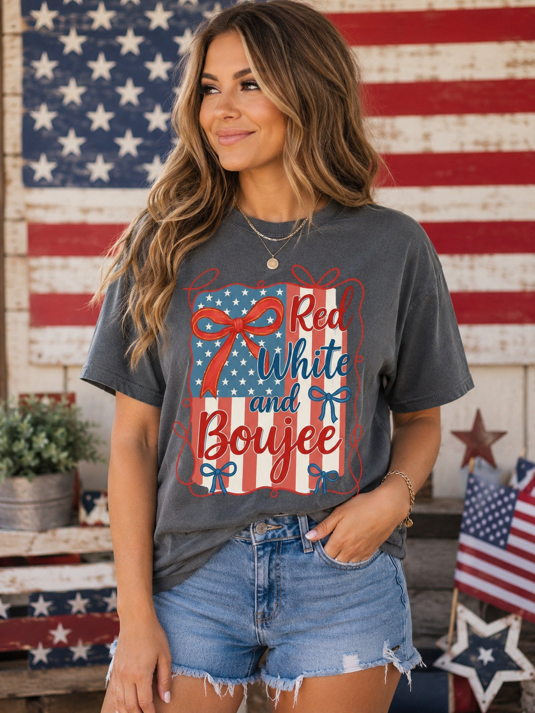 Red White and Boujee T-shirt