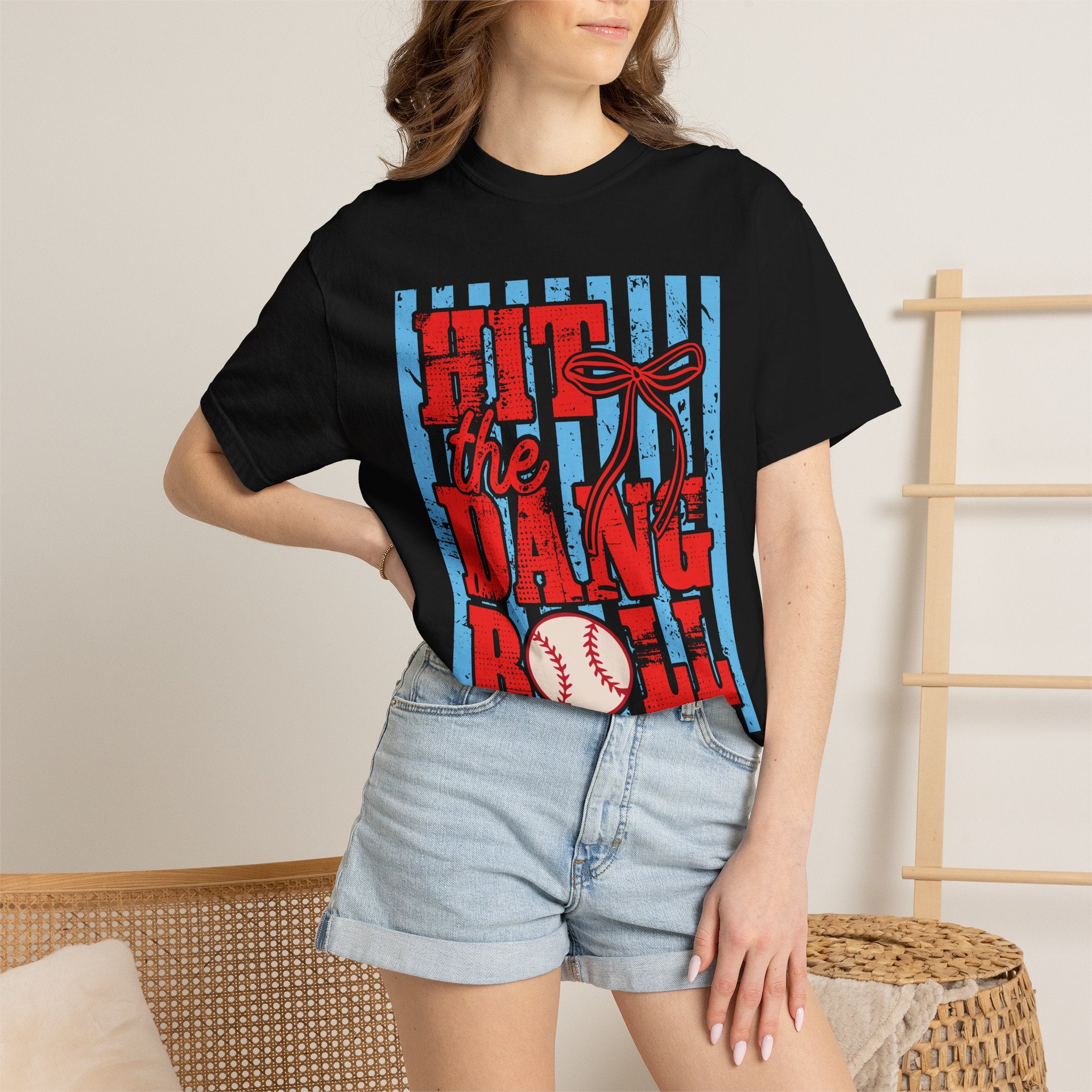 Hit the Dang Ball Baseball T-Shirt — Patriotic Retro Soft Graphic Tee
