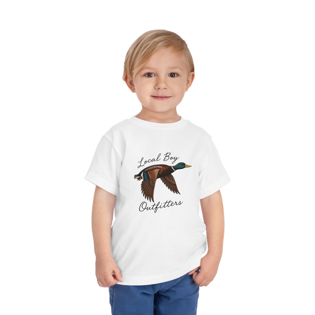 Toddler Tee — "Local Boy Outfitters" Flying Mallard Duck Shirt