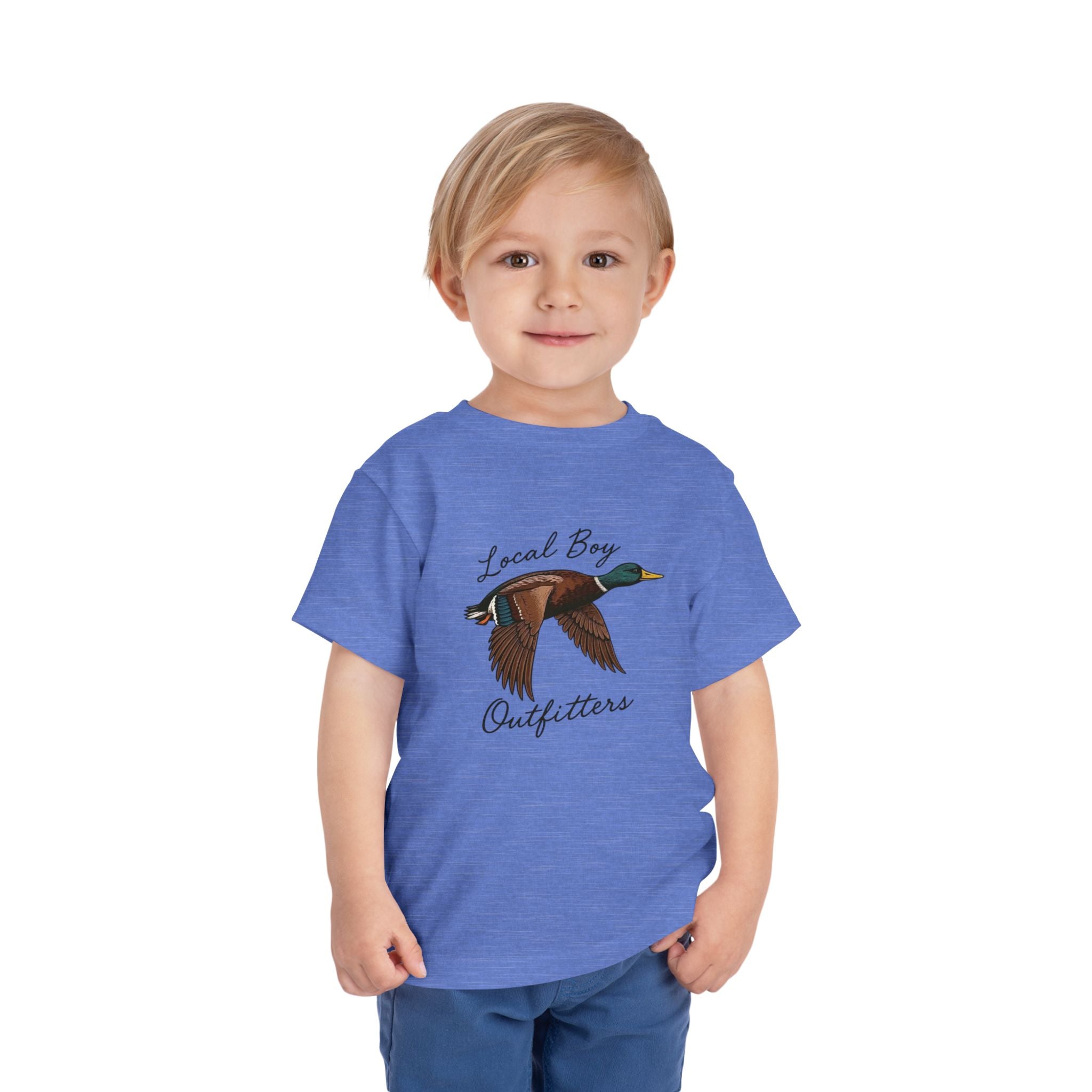 Toddler Tee — "Local Boy Outfitters" Flying Mallard Duck Shirt