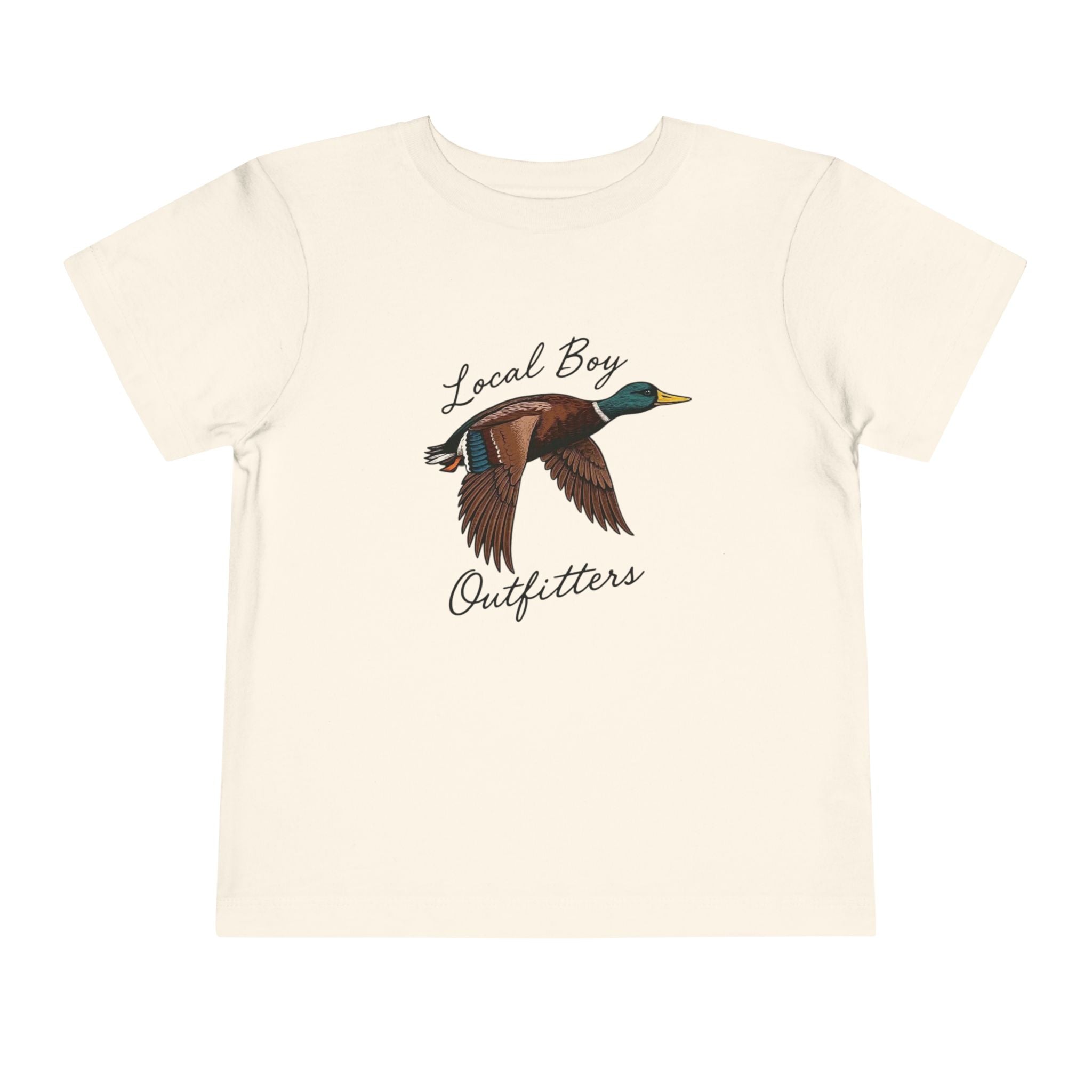Toddler Tee — "Local Boy Outfitters" Flying Mallard Duck Shirt