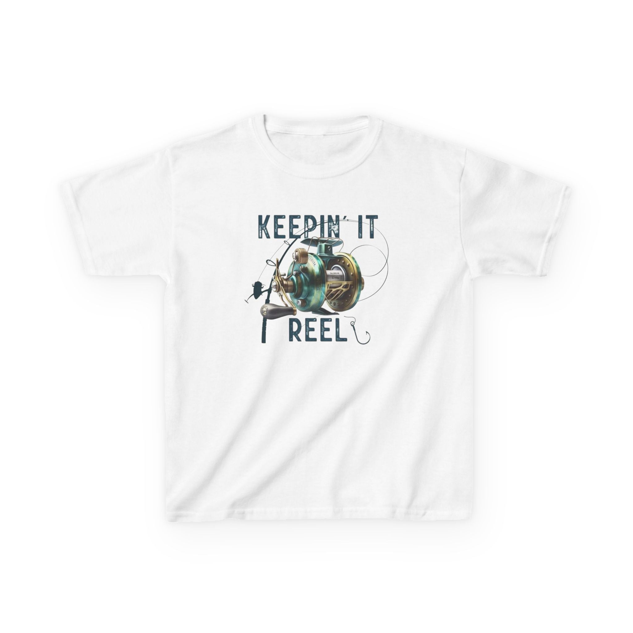 Kids T-Shirt — "Keepin' It Reel" Fishing Graphic Tee