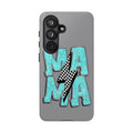 Mama Lightning Phone Case — Turquoise Marble MAMA Design, Protective iPhone Case for Moms